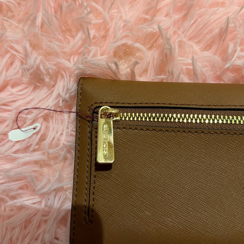 ❌SOLD❌Michael Kors Jet Set Travel Large Trifold Wallet Luggage Brown - Picture 12 of 16